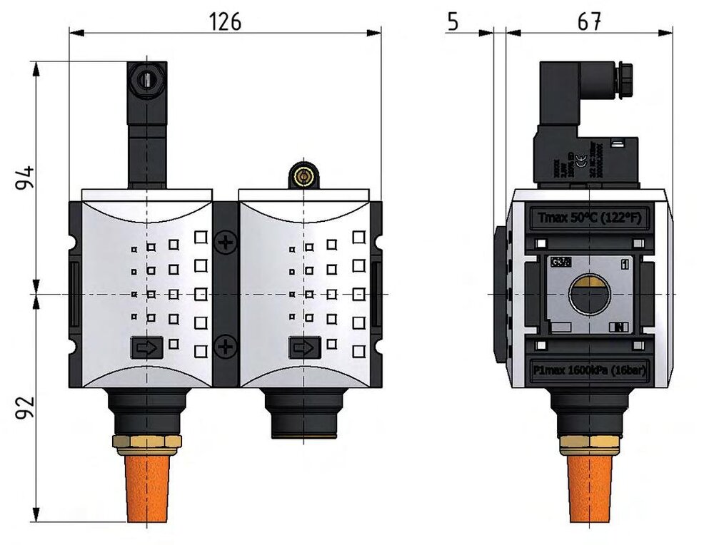 Soft-start Valve G3/8 115VAC 3400 l/min Futura 2