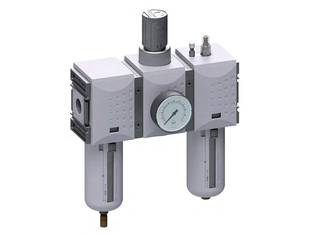 FRL 3-Part G1'' 12000 l/min 0.5-16.0bar/7-232psi Semi-Auto Polycarbonate Futura 4