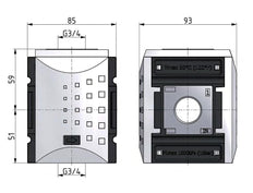 Distribuidor G3/4 18000 l/min con Interruptor de Presión Futura 4