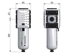 Microfiltro 0,01micrones G1'' 1500l/min Futura 4