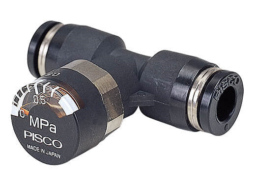 manómetro recto de 6mm - 6mm de PBT