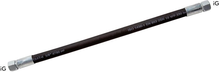 2SN Hydraulic Hose With M36x2.0 DKO/DKO Fitting 165 bar (OP) 3.2 m