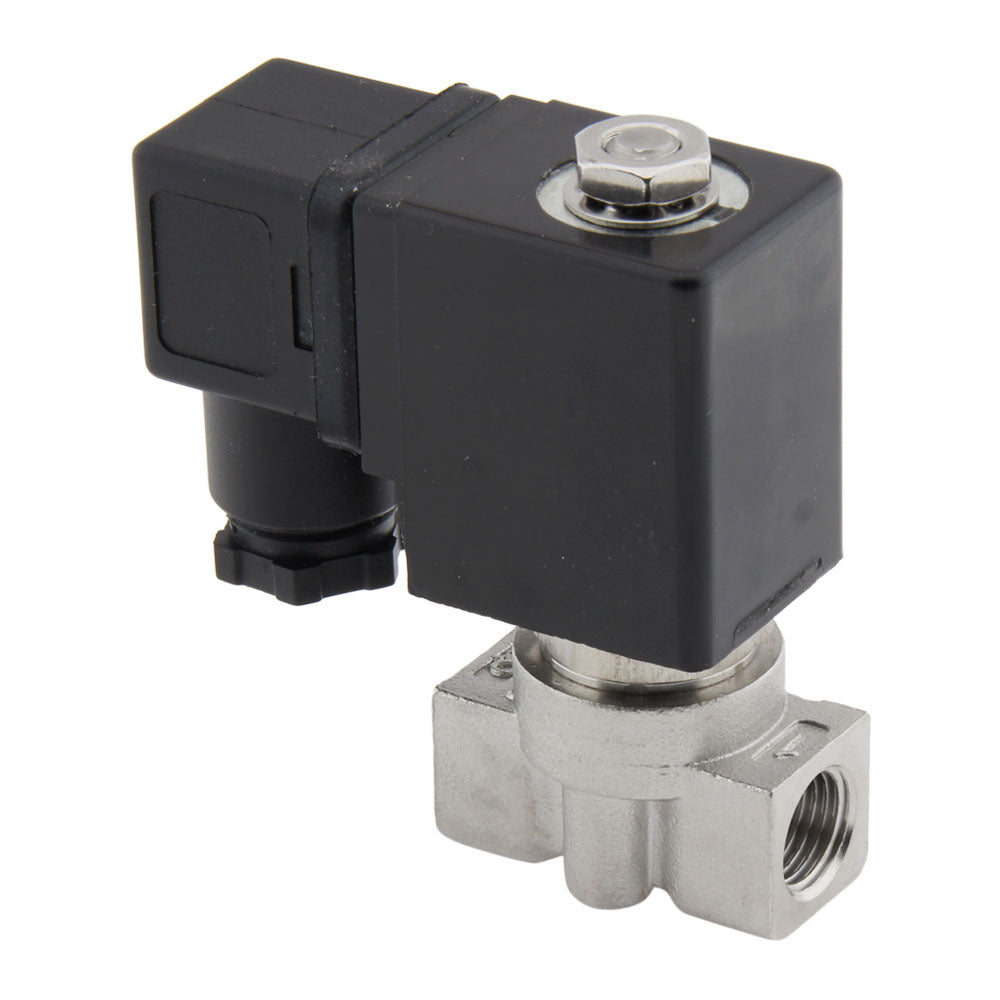 Solenoid Valve HP-DA 1/4'' high pressure stainless steel FKM 0-100bar 24V AC