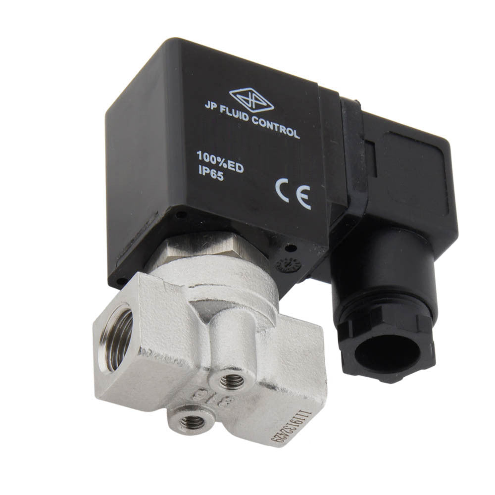 Válvula solenoide HP-DA 1/4'' de acero inoxidable FKM de alta presión 0-75bar 24V DC