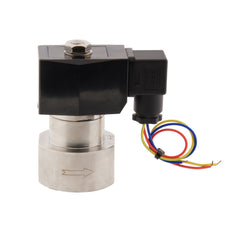 Válvula solenoide HP-IA 1/4'' acero inoxidable PTFE de alta presión 0,5-90bar 230V AC