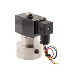 Válvula solenoide HP-IA 1/4'' acero inoxidable PTFE de alta presión 0,5-90bar 230V AC