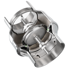 G4'' Acero Inoxidable 316 Válvula Antirretorno FEP 0.03-16bar (0.44-232psi)