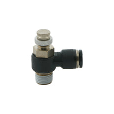 válvula de aguja neumática de 10mm - R3/8" de codo