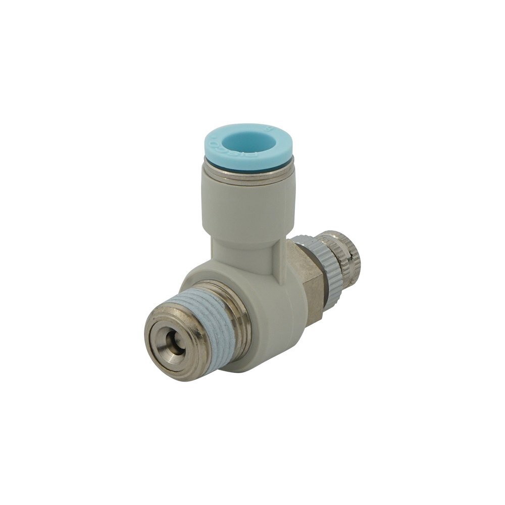 12mm - R3/8" Elbow Clean-Room Package Pneumatic Needle Valve