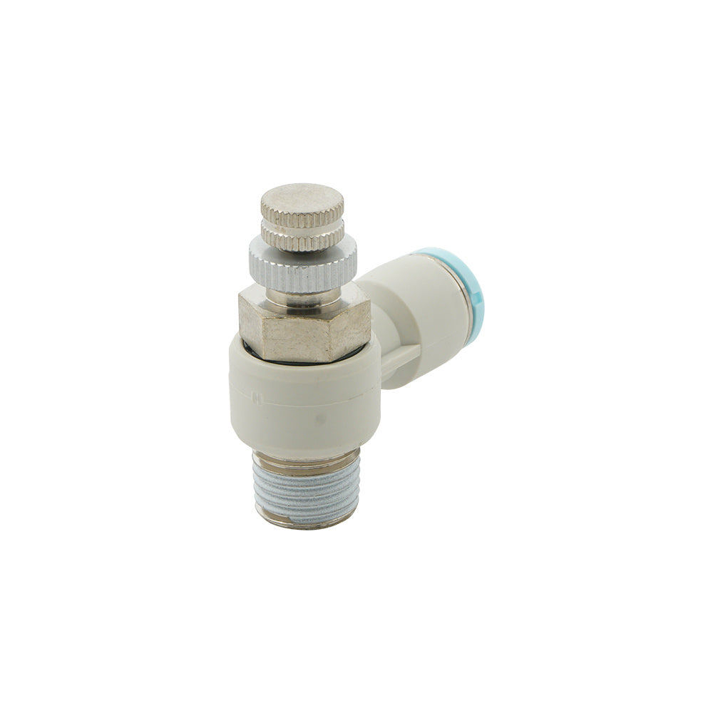 12mm - R3/8" Elbow Clean-Room Package Pneumatic Needle Valve
