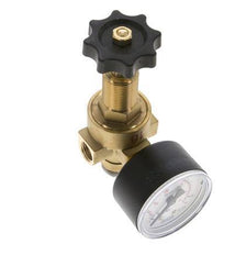 Reductor de Presión de Agua y Aire Latón G1/4'' 2,5 L/min 0,5-16 bar/7-232psi