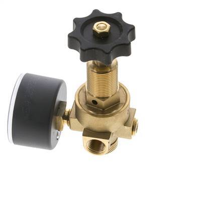 Reductor de Presión de Agua y Aire Latón G1/4'' 2,5 L/min 0,5-16 bar/7-232psi