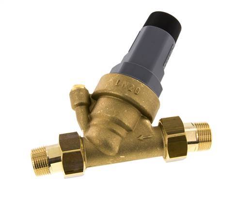 Reductor De Presión De Agua Latón R3/4'' 56 L/min 1.5-6 Bar/22-87Psi Agua Potable