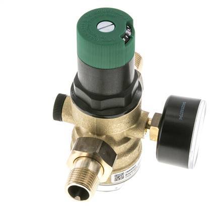 Reductor De Presión De Filtro Latón R1/2'' 40 L/Min 1.5-6 Bar/22-87Psi Agua Potable