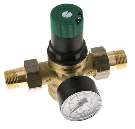 Reductor De Presión De Filtro Latón R3/4'' 52 L/Min 1.5-6 Bar/22-87Psi Agua Potable