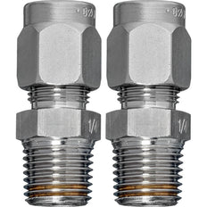 Pipe Connector Brass Pipe 8 mm To G 1/4'' External Thread [2 Pieces] A-22WP-A08