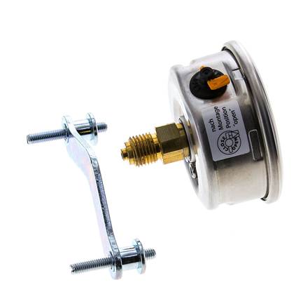 Manómetro de glicerina G1/4 conexión trasera 0 a 1,6 bar 63mm WIKA
