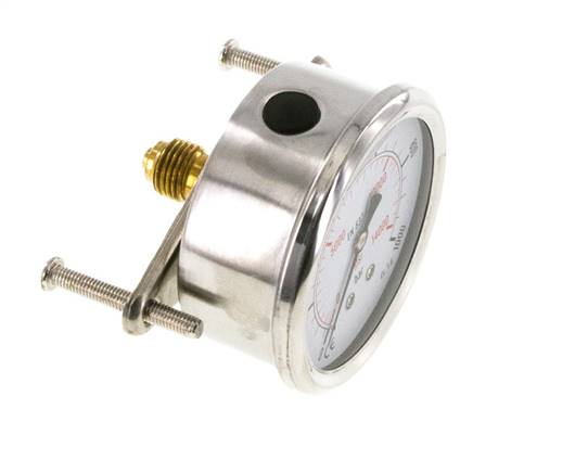 Manómetro de glicerina G1/4 conexión trasera 0 a 1000 bar 63mm