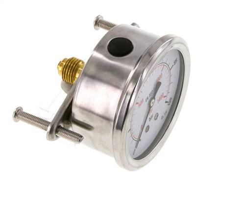 Manómetro de glicerina G1/4 conexión trasera 0 a 100 bar 63mm