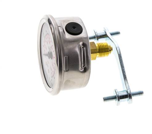 Manómetro de glicerina G1/4 conexión trasera 0 a 100 bar 63mm WIKA