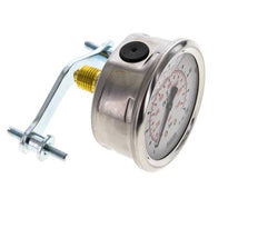 Manómetro de glicerina G1/4 conexión trasera 0 a 100 bar 63mm WIKA