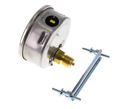 Manómetro de glicerina G1/2 conexión trasera 0 a 10 bar 100mm WIKA