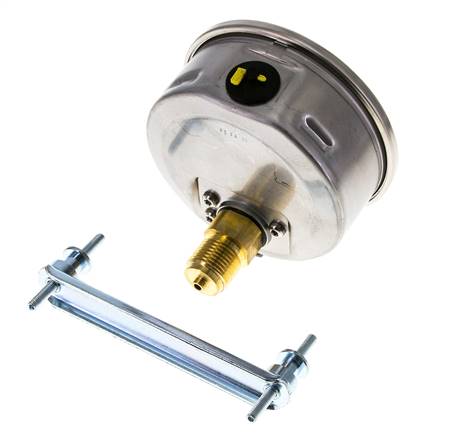 Manómetro de glicerina G1/2 conexión trasera 0 a 10 bar 100mm WIKA
