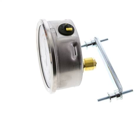 Manómetro de glicerina G1/2 conexión trasera -1 a 1,5 bar 100mm WIKA