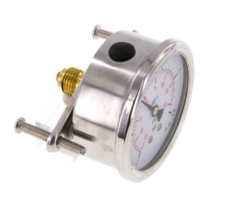 Manómetro de glicerina G1/4 conexión trasera -1 a 1,5 bar 63mm