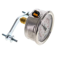 Manómetro de glicerina G1/4 conexión trasera -1 a 1,5 bar 63mm WIKA