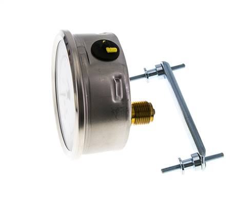 Manómetro de glicerina G1/2 conexión trasera 0 a 1 bar 100mm WIKA