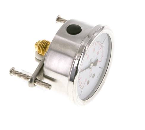 Manómetro de glicerina G1/4 conexión trasera -1 a 3 bar 63mm