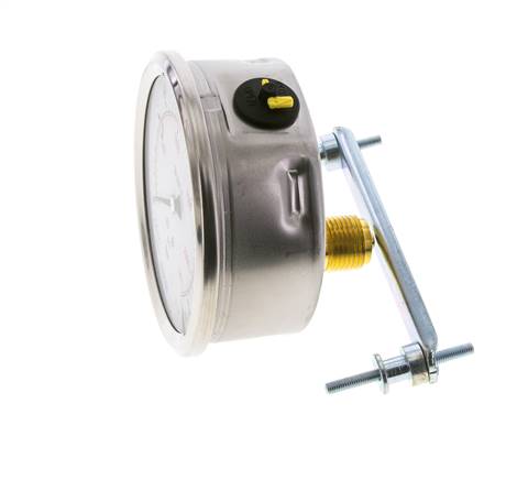 Manómetro de glicerina G1/2 conexión trasera 0 a 160 bar 100mm WIKA
