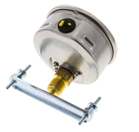 Manómetro de glicerina G1/2 conexión trasera 0 a 160 bar 100mm WIKA