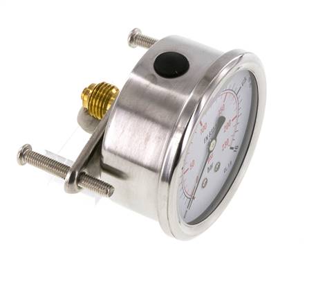 Manómetro de glicerina G1/4 conexión trasera 0 a 16 bar 63mm