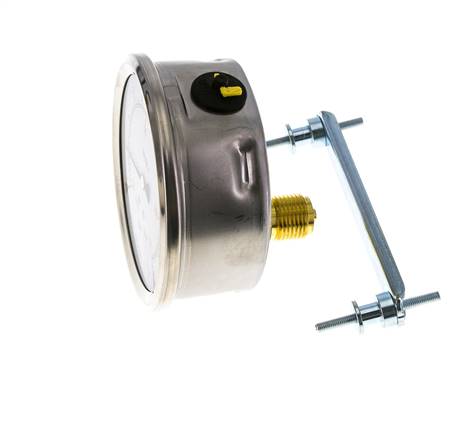 Manómetro de glicerina G1/2 conexión trasera -1 a 9 bar 100mm WIKA
