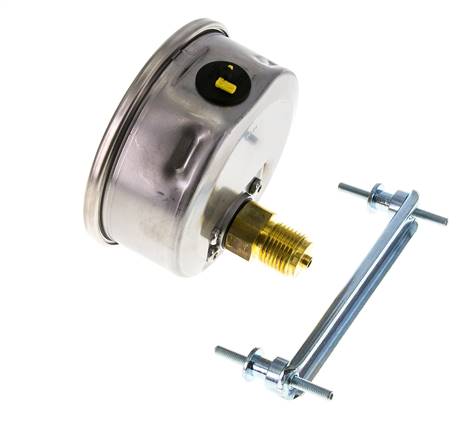 Manómetro de glicerina G1/2 conexión trasera -1 a 9 bar 100mm WIKA