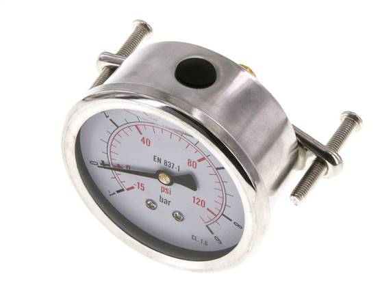 Manómetro de glicerina G1/4 conexión trasera -1 a 9 bar 63mm