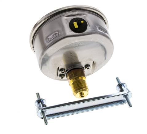 Manómetro de glicerina G1/2 conexión trasera 0 a 250 bar 100mm WIKA