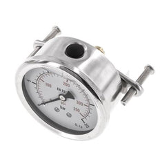 Manómetro de glicerina G1/4 conexión trasera 0 a 25 bar 63mm