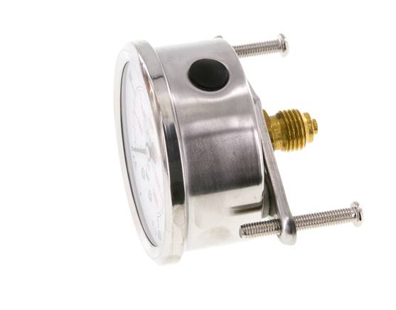 Manómetro de glicerina G1/4 conexión trasera 0 a 400 bar 63mm