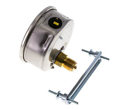 Manómetro de glicerina G1/2 conexión trasera 0 a 40 bar 100mm WIKA