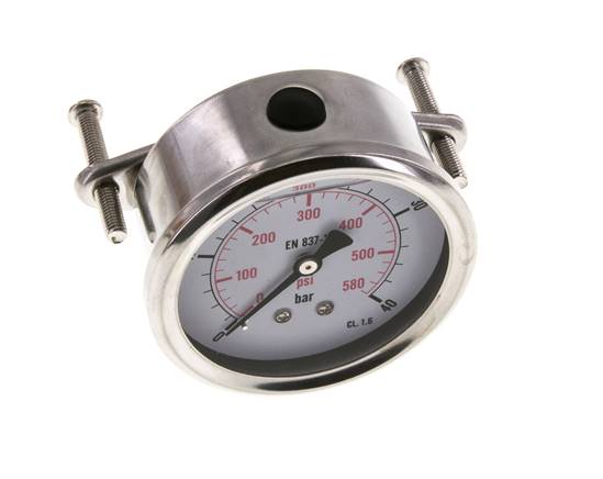 Manómetro de glicerina G1/4 conexión trasera 0 a 40 bar 63mm