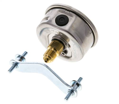 Manómetro de glicerina G1/4 conexión trasera 0 a 40 bar 63mm WIKA
