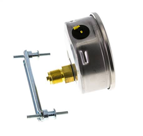 Manómetro de glicerina G1/2 conexión trasera 0 a 600 bar 100mm WIKA