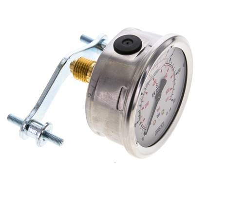 Manómetro de glicerina G1/4 conexión trasera 0 a 60 bar 63mm WIKA