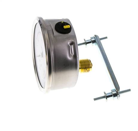 Manómetro de glicerina G1/2 conexión trasera 0 a 6 bar 100mm WIKA