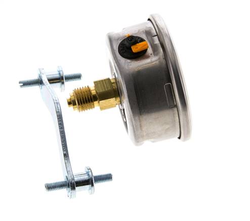 Manómetro de glicerina G1/4 conexión trasera 0 a 6 bar 63mm WIKA