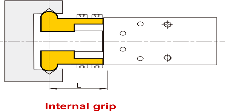 D16 mm 2-Jaw Parallel Double Acting Pneumatic Gripper Standard Through Hole Jaws