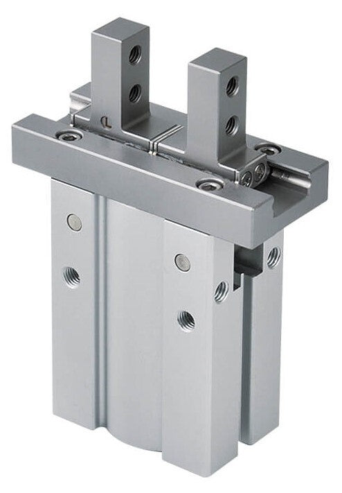 D16 mm Pinza neumática de 2 mordazas de doble efecto y carrera larga Mordazas pasantes estándar